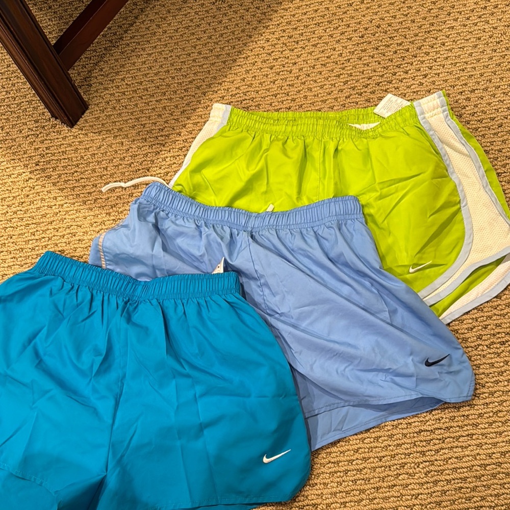 Nike Sports Shorts Trio - Aqua, Lime, Sky Blue